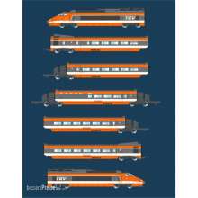 Azar Models T01-OR1A - TGV Sud-Est - orange - analog