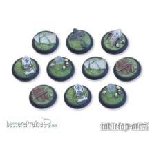 Tabletop-Art TTA110030 - Undead Ground Bases - 30mm Round Lip (10)