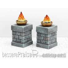 TableTop Art TTA800025 - Feuerschalen auf Säulen - Set 1 (2)