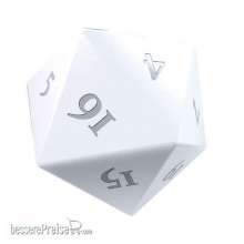 Ultra Pro UP16180 - Vivid Heavy Metal D20 Dice White (2)