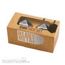 UP UP84900 - UP - Dice - Heavy Metal D20 2-Dice Set - Chrome