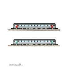 Azar Models V01-CP1 - CORAIL passenger cars x2 - Nouvelle deco livery - 1st class + 2nd class - SNCF