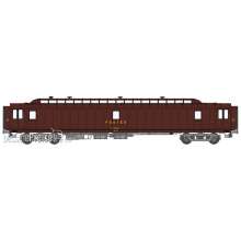 REE Modeles VB-090 - POSTAL OCEM 21,6 m Era IV - PAz brown PTT, grey frame, bogie Y2, N°50 87 00-77 124-1