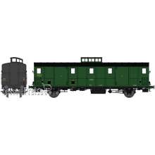 REE Modeles VB-109-S - LUGGAGE CAR OCEM 29, black roof, Cushion wheelboxes, Era IIIA- DCC Sound