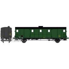 REE Modeles VB-110-S - LUGGAGE CAR OCEM 29 ETAT, black roof, Cushion wheelboxes, Era II- DCC Sound