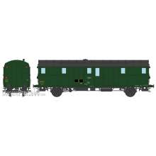 REE Modeles VB-313 - OCEM 32 Luggage Van, black roof, green ends, 3 headligths East SNCF N°19787 Ep.IIIB