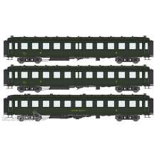 REE Modeles VB-371 - Set of 3 BACALAN (2 x 2nd classe B11myfi 54820, 54759 + 1 x Buffet B3r 54861) SNCF Ep.IIIB