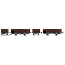 REE Modeles VM-034 - Set de 2 Gondola, Brown, SNCF, Gv 246 & G 205