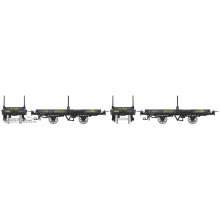 REE Modeles VM-036 - Set de 2 Flat Wagon (Tree trunk transport), Dark grey, CFD Htv 6562 & Htv 6564