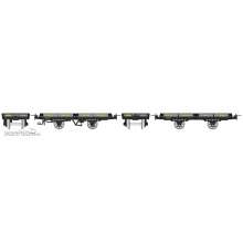 REE Modeles VM-038 - Set de 2 Flat Wagon Grey / Black steel, Hv 6596 & Hv 6155