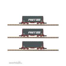 Azar Models W03-FRP - copy of Sliding tarp car - FRET SNCF - Z scale - x3