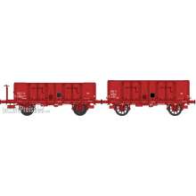 REE Modeles WB-479 - SET of 2 OCEM 29 Gondola Red Brown SNCF Era III