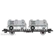 REE Modeles WB-615 - UFR double Era III HR 598209 black + 2 round shaped tank trailers RAYMONDI