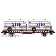 REE Modeles WB-636 - UFR double Era III HR 598143 brown - black frame + 2 trailers STEF