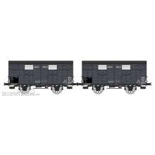 REE Modeles WB-687 - SET of 2 CLOSED Wagons OCEM 19, N°KKw 320565 and N°KKw 320294, spoked wheels, opened closed, AL Era II