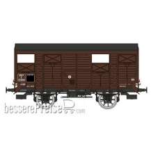 REE Modeles WB-702 - PLM 20 T Closed Wagon brown, N° K 374010 with Z body reinforcements, SNCF Era III B