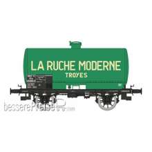 REE Modeles WB-710 - Tank Wagon LA RUCHE MODERNE, Green, black frame, SNCF Era III