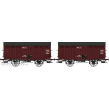 REE Modeles WB-759 - Set of 2 Vegetables wagons 10 T PLM, red Sideros, N° Fa 33658 & Fa 33791, PLM Era II