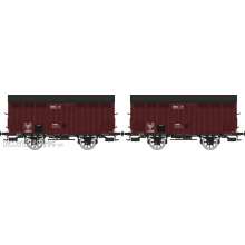 REE Modeles WB-761 - Set of 2 Vegetables wagons 10 T PLM, red Sideros, N° Fa 33615 & Fa 33748, FRANCE SNCF Era A