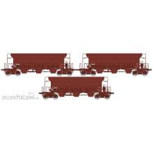 REE Modeles WB-800 - Set of 3 Hopper Wagons F70 Eads SNCF Era IV