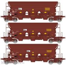 REE Modeles WB-847 - Set of 3 Stone Hopper T8 Tadkks SNCF Era. VI