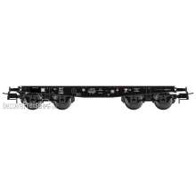 REE Modeles WBA-019 - Flat Wagon for heavy loads 4 axles Black with German bogie, SSyw 18444, Era III A