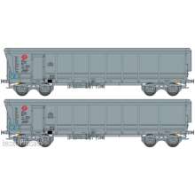 REE Modeles WBSE-010 - SET of 2 Gondola Tams Era.V Bogie Y25 ERMEWA N°33 87 0807 314-7 & N°33 87 0807 357-6 grey (2015)