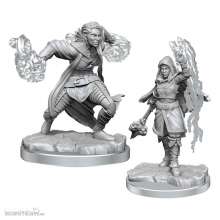 Wizkids WIZ90410 - D&D Nolzur´s Marvelous Miniatures Miniaturen unbemalt 2er-Pack Half-Elf Warlock