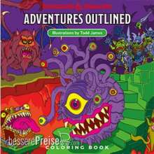 Dungeons and Dragons WOC773725 - D&D Adventures - Outlined Coloring Book