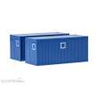 Herpa 053600-003 - Zubehör Baucontainer, enzianblau (2 Stück)