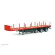 Herpa 076050-002 - Nooteboom Teletrailer 3achs, rot