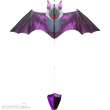 Invento 100035 - Dark Fang Bat Kite - Kinderdrache, ab 5 Jahren, 47x117cm, inkl. 17kp Polyester Schnüre, 40m