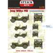 ATTACK ATTD72006 - Jeep Willy MB1st Czechoslovak Army Decalset 1/72