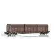 NMJ 1007445 - NMJ Topline 505.302 Rps 31 76 393 3 323-4 Flachwagen NSB mit Finsam Holzschnitzelcontainer, H0