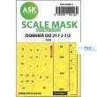 Artscale ASK200-M48012 - Dornier Do 217J-1/2 double-sided painting mask ICM