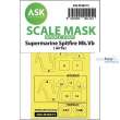 Artscale ASK200-M48015 - Spitfire Mk.Vb double-sided painting mask Airfix