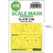 Artscale ASK200-M48038 - SU-27 Flanker B double-sided painting mask for GWH