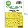 Artscale ASK200-M48040 - SAAB J21 double-sided painting mask f.Pilot Repl.