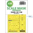 Artscale ASK200-M48041 - SAAB J29B double-sided painting mask for Pilot Rep