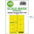 Artscale ASK200-M48049 - Hawker Sea Fury FB.11 double-sided mask for Airfix