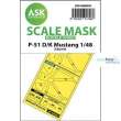 Artscale ASK200-M48050 - P-51D/K Mustang double-sided mask for Eduard