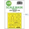 Artscale ASK200-M48125 - J7W1 Shinden one-sided express mask, self-adhesive