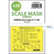 Artscale ASK200-M48137 - A6M2b Zero Type 21 one-sided express mask Academy