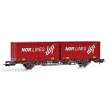 NMJ 1015824 - NMJ Topline 507 114 CargoNet Lgns 42 76 443 2415-9 med 2 x 24 fot NOR LINES containere, H0