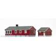 NMJ 1018212 - NMJ Skyline 15115 Norwegischer Bungalow, Rot / Weiß, H0 Fertigmodell