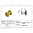 Halling ETH-AHL-090-H0E - Antriebsachse H0e, 9mm Haftreifen mit Lager