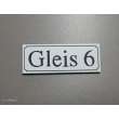 Heyn 112336 - Gleisschild klein alte Schrift Gleis 6