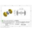 Halling ETH-AHL-100-H0 - Antriebsachse H0, 10mm Haftreifen mit Lager