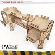 PWork Wargames PWTS00302MDF - MDF Terrain Combat Zone 02