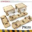 PWork Wargames PWTS00502MDF - MDF Terrain Cyber Zone 02